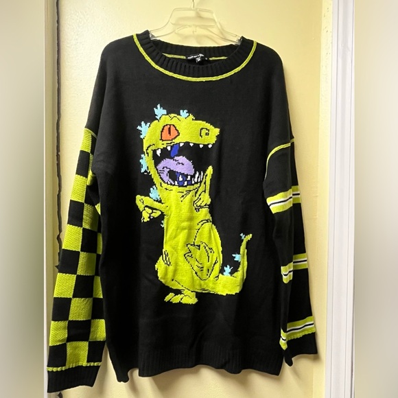 🆕 Dolls Kills Rugrats Reptar Oversized Sweater Medium 90’s Nostalgia - Picture 2 of 6